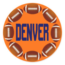 DENVER FOOTBALL CIRCLE stickers by dgpaulart DENVER FOOTBALL CIRCLE stickers
