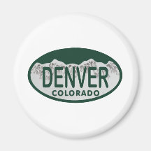 Denver License oval Refrigerator Magnet