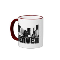 Denver Skyline Coffee Mugs