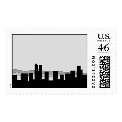 Denver Skyline Postage by lonvig