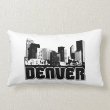 Denver Skyline Throw Pillows