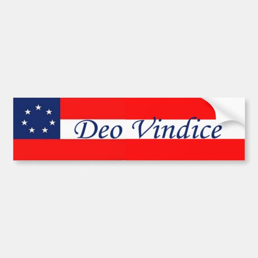 Deo Vindice States Rights Car Bumper Sticker Zazzle