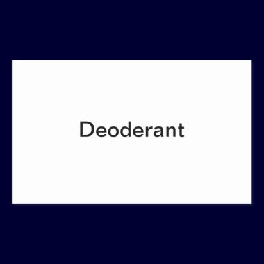 Deoderant Label/ Rectangular Sticker