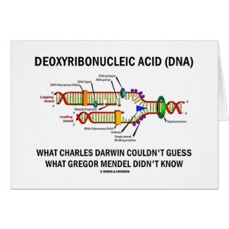 Deoxyribonucelic Acid (DNA) Mendel Darwin card