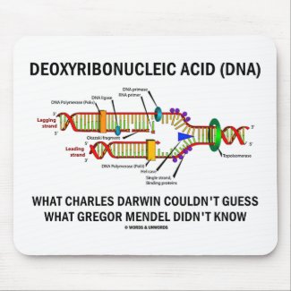 Deoxyribonucelic Acid (DNA) Mendel Darwin mousepad