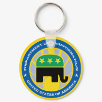 Department of Misinformation keychains by BoogieMonst Department of Misinformation keychains