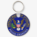 Department of Spoiling - Proud Grandma Round Keychain
