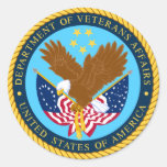 Department of Veterans Affairs Round Stickers