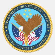 Department of Veterans Affairs Round Stickers