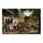 Departure for the Alps - Traditional Swiss Scene posters