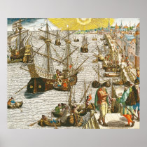 Departure from Lisbon for Brazil Print