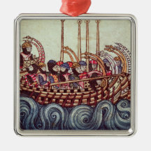 Departure of a Boat for the Crusades, Christmas Ornaments