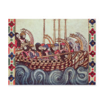 Departure of a Boat for the Crusades, Postcard