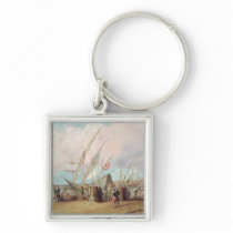 Departure of Christopher Columbus  from Palos Keychain