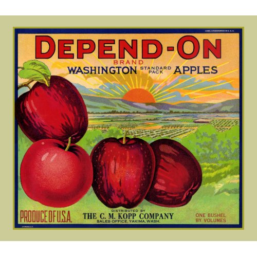 Depend On Washington Apples Poster print