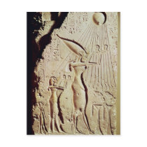 Depicting Amenophis IV, Nefertiti and Daughter Post Card
