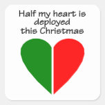 Deployment Christmas Square Stickers