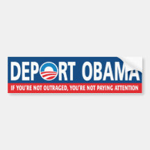 DEPORT OBAMA! BUMPER STICKER