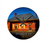 DEPOT - Rochelle, Georgia Round Wallclock