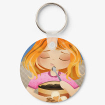 Depressed Girl Keychain