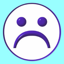 Depressed , Sad & Blue Face stickers