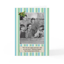 Depressing Times Selling the Kids Christmas Card