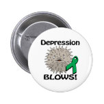 Depression Blows Awareness Design Pinback Buttons