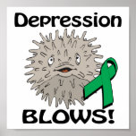 Depression Blows Awareness Design Poster