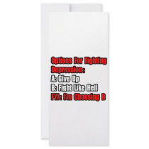 Depression Fighting Options rack cards by Depression_Shirts Depression Fighting Options rack cards
