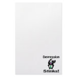 Depression Stinks Skunk Awareness Design Personalized Stationery