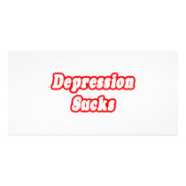 Depression Sucks photo cards