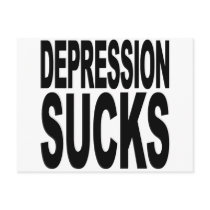 Depression Sucks postcards