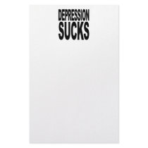 Depression Sucks stationery
