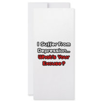 Depression...What's Your Excuse? rack cards by Depression_Shirts Depression...What's Your Excuse? rack cards