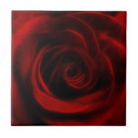 Depth of love red rose ceramic tile