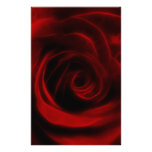 Depth of love red rose customized stationery