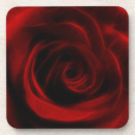 Depth of love red rose drink coasters