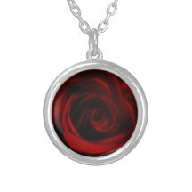 Depth of love red rose pendant