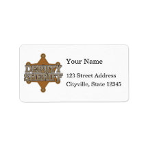Deputy Sheriff Personalized Address Label