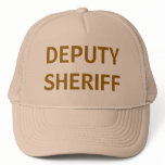 Deputy Sheriff tan mesh trucker hat