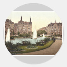 Der Deutsche Ring, Cologne, the Rhine, Germany cla Stickers