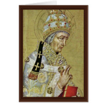Der Hl. Fabian And St. Sebastian By Giovanni Di Greeting Card