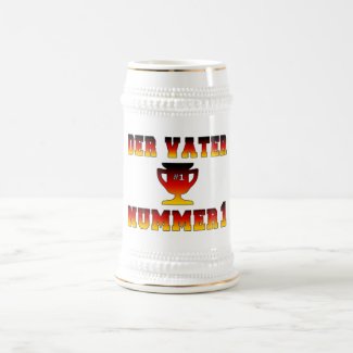 Der Vater Nummer 1 #1 Dad in German Father's Day Beer Stein