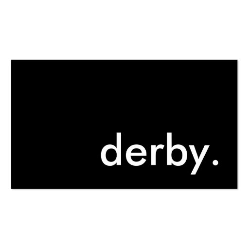 derby. business card (front side)