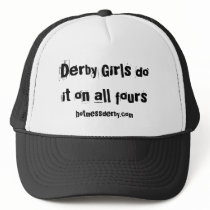 Derby Girls do it on all fours hats by BigBustyBrawler Derby Girls do it on all fours hats