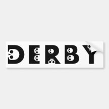 derby : skullphabet bumper sticker