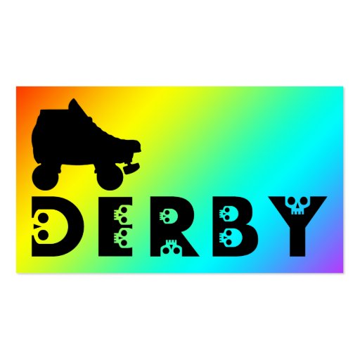 derby : skullphabet skate business card (front side)