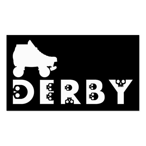 derby : skullphabet skate business card templates (front side)