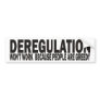 Deregulation Bumper Sticker