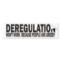 Deregulation Bumper Sticker